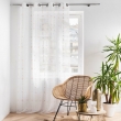 Panneau a oeillets 140 x 280 cm voile sable imprime metallise ariane Or Rose, image n° 4