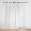 Panneau a oeillets 140 x 280 cm voile sable imprime metallise ariane Or Rose, image n° 1