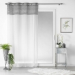 Panneau a oeillets 140 x 280 cm voile sable+top effet lin tisse aloria top Sans, image n° 3