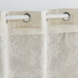 Panneau a oeillets 140 x 280 cm voile tisse applique karla Taupe, image n° 2