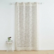 Panneau a oeillets 140 x 280 cm voile tisse applique karla Taupe, image n° 4