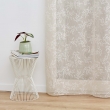 Panneau a oeillets 140 x 280 cm voile tisse applique karla Taupe, image n° 3