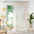 Panneau a oeillets bois+volant 140 x 240 cm effet lin tisse norine Sans, image n° 3