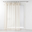 Panneau a passants+pompons 140 x 240 cm effet  tisse dalila Lin, image n° 1