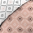 Parure 3 p. 240 x 220 cm imprime 57 fils allover tahina Rose, image n° 2