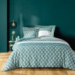 Parure 3 p. 240 x 220 cm polycoton  52 fils Stria Emeraude, image n° 6