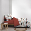 Parure 3 p. 240 x 220 cm polycoton  52 fils Vagueline Rouge, image n° 4