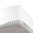 Parure de drap plat + drap housse 160x200 cm 100% coton Blanc, image n° 2