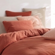 Parure de lit 140 x 200 cm double gaze coton uni 57 fils Angelia Kaki, image n° 4