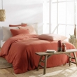 Parure de lit 140 x 200 cm double gaze coton uni 57 fils Angelia Kaki, image n° 7