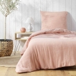 Parure de lit 140 x 200 cm double gaze coton uni 57 fils Angelia Rose, image n° 1