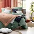 Parure de lit 240 x 220 cm double gaze coton uni 57 fils Angelia Sauge, image n° 3