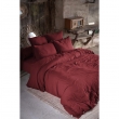 Parure de lit 240 x 220 cm Double gaze de coton GA&Iuml;A Bordeaux + 2 taies 60x60 cm, image n° 3