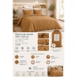 Parure de lit 240 x 220 cm Double gaze de coton GA&Iuml;A Camel + 2 taies 60x60 cm, image n° 2