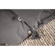 Parure de lit 240 x 220 cm Double gaze de coton GA&Iuml;A Granit + 2 taies 60x60 cm, image n° 5
