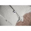 Parure de lit 240 x 220 cm Double gaze de coton GA&Iuml;A Gris nuage  + 2 taies 60x60 cm, image n° 5