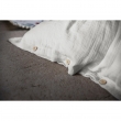 Parure de lit 240 x 220 cm Double gaze de coton GA&Iuml;A Gris nuage  + 2 taies 60x60 cm, image n° 4