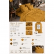 Parure de lit 240 x 220 cm Double gaze de coton GA&Iuml;A Safran + 2 taies 60x60 cm, image n° 2