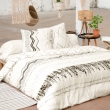Parure de lit (housse de couette + 2 taies d'oreiller) 240x220 berbere Blanc, image n° 1