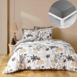 Parure de Lit Scarlett Gris 240 x 220 cm + Drap-Housse 140x190 cm Gris, image n° 2