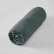 Parure Drap Housse 140 x 190 cm + 2 Taies 60x60 cm 100% Lin Fran&ccedil;ais - Ardoise, image n° 3