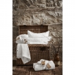 Parure Drap Housse 140 x 190 cm + 2 Taies 60x60 cm 100% Lin Fran&ccedil;ais - Craie, image n° 5