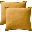 Parure Drap Housse 140 x 190 cm + 2 Taies 60x60 cm 100% Lin Fran&ccedil;ais - Miel, image n° 4