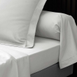 Parure Drap Housse H&ocirc;tel 140 x 190 cm + 2 Taies 60 x 60 cm Percale 78 Fils Blanc, image n° 5