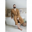 peignoir kimono mixte l/xl gaze de coton unie gaïa camel, image n° 2
