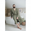 peignoir kimono mixte l/xl gaze de coton unie gaïa romarin, image n° 2