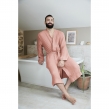 peignoir kimono mixte l/xl gaze de coton unie gaïa rose pêche, image n° 2
