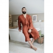 peignoir kimono mixte l/xl gaze de coton unie gaïa terracotta, image n° 2