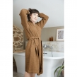 peignoir kimono mixte s/m gaze de coton unie gaïa camel, image n° 2