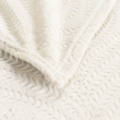 Plaid 125 x 150 cm flanelle relief unie nelia Naturel, image n° 2