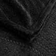 Plaid 125 x 150 cm flanelle relief unie nelia Noir, image n° 2