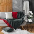 Plaid 125 x 150 cm imitation fourrure caresse Rouge, image n° 3
