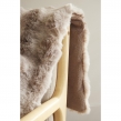 Plaid 125 x 150 cm Polyester fausse fourrure ASTRA Taupe, image n° 4