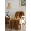 Plaid 125 x 150 cm Polyester tricot uni OLYMPIA Camel, image n° 2