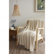 Plaid 125 x 150 cm Polyester tricot uni OLYMPIA Ivoire, image n° 2