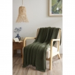 Plaid 125 x 150 cm Polyester tricot uni OLYMPIA Kaki, image n° 2