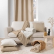 Plaid 180 x 220 cm en bouclette unie - Modèle Wooly Beige, image n° 5