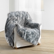 Plaid 180 x 220 cm imitation fourrure antartic Gris, image n° 1