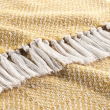 Plaid a franges 125 x 150 cm coton tisse louisette Jaune, image n° 2