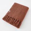 Plaid à franges 180 x 220 cm en RPET - Gabin Terracotta, image n° 1