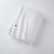 Plaid à franges en gaze de coton 130 x 160 cm Gaia Blanc, image n° 3