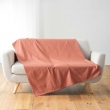 Plaid enroulable 180 x 220 cm polycoton Lucile Vert Vieux rose, image n° 2