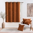Rideau &agrave; &oelig;illets 140 x 180 cm Velours chenille COSI Terracotta, image n° 2