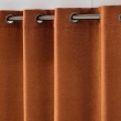 Rideau &agrave; &oelig;illets 140 x 180 cm Velours chenille COSI Terracotta, image n° 3