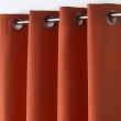 Rideau &Agrave; &OElig;illets 140 x 260 cm Polyester Uni Essentiel - Terracotta, image n° 3