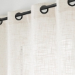 Rideau &agrave; &OElig;illets Grande Hauteur - 140 x 280 cm - Effet Lin Tiss&eacute; Igor, image n° 2